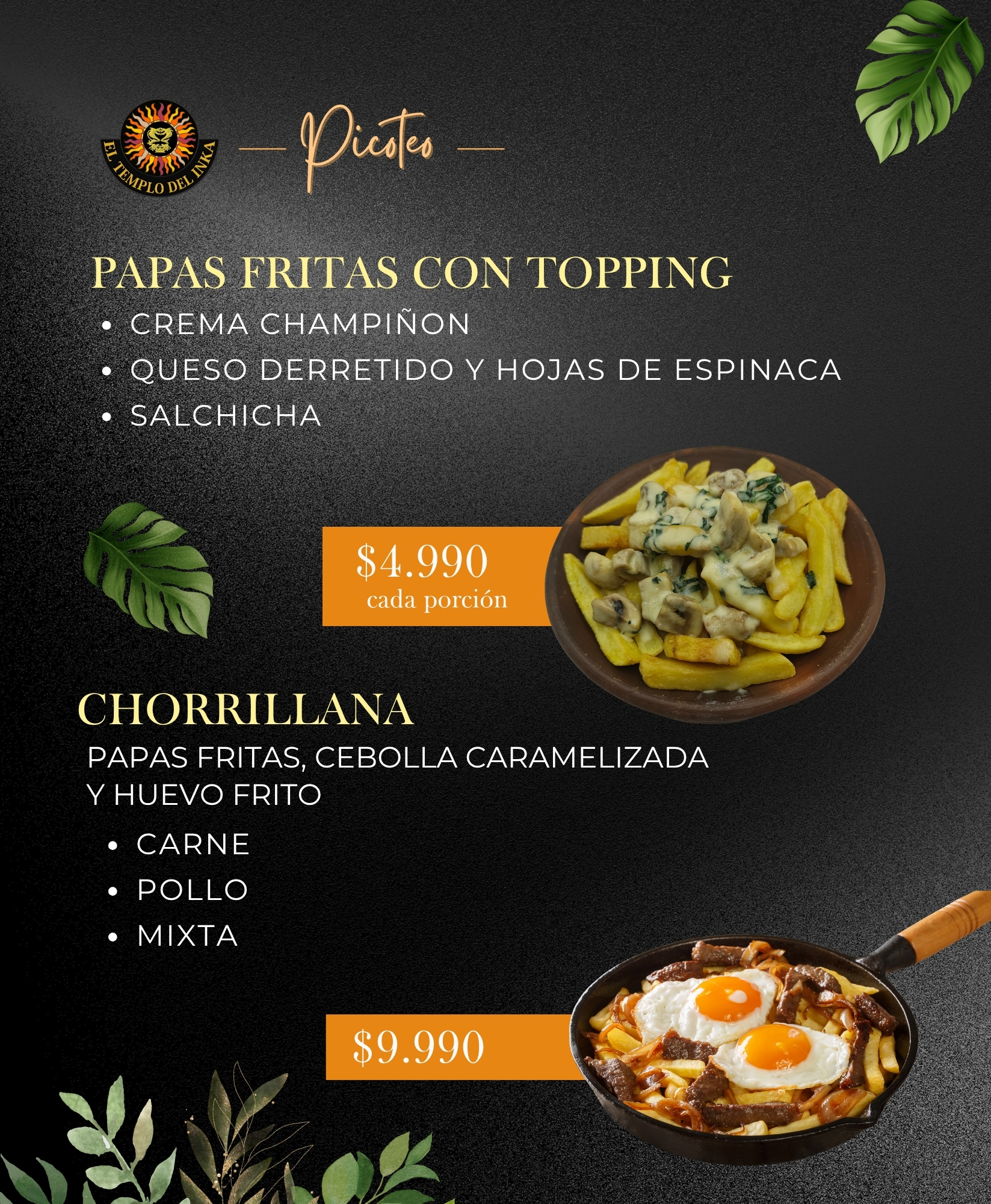 Página 4 de la carta de noche
