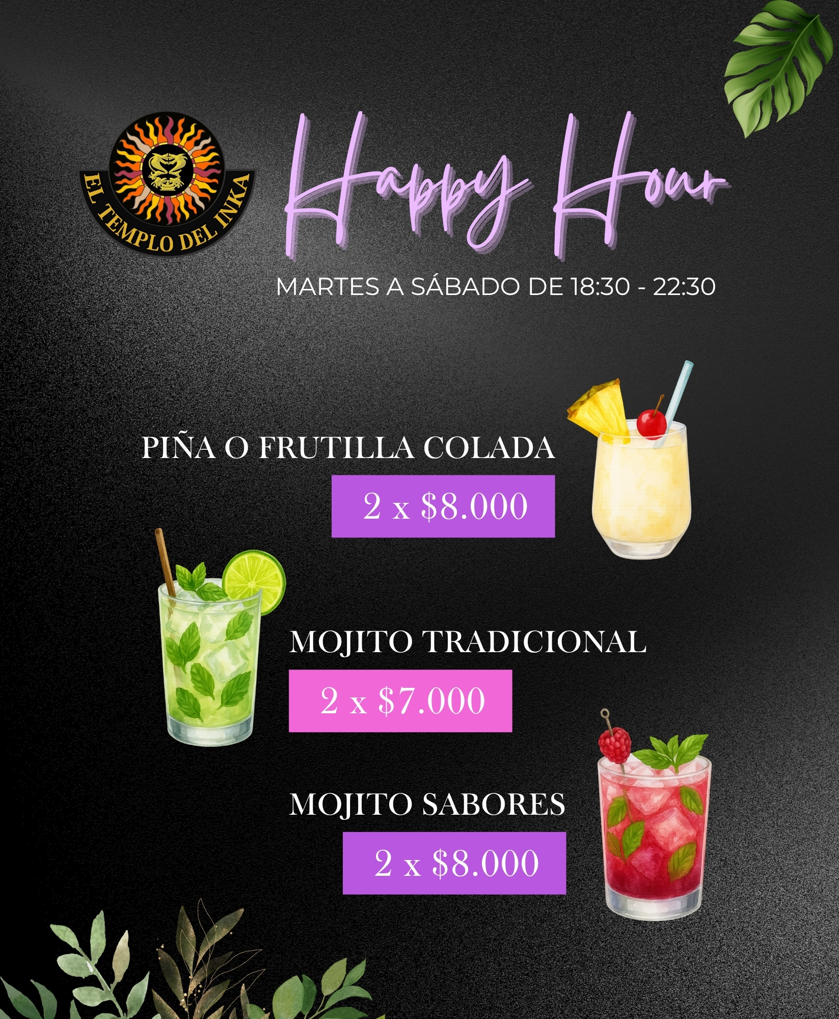 Página 9 de la carta de noche